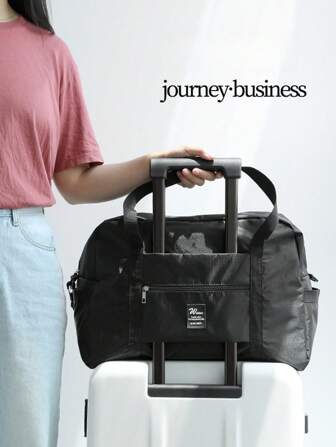 1pc Moving Luggage Bag, Hand-Held Travel Bag, Women's Business Travel Clothing Storage Bag, Folding Diagonal Cross, Thick Travel Storage Bag