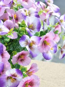 2PCS/4PCS/8PCS 13.78Inch Simulation Flower Butterfly Orchid Outdoor Fake Flower Decoration Anti UV Non Fading Human Hanging Plant Morning Glory Garden Porch Balcony Decoration