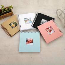 1 Stück elegantes DIY Sammelalbum Album 7"X7" - Kraftpapier Seiten, 20 Seiten | Ideal zum Aufbewahren von Hochzeits- und Jahrestags-Erinnerungen, perfektes Geschenk