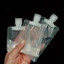 Travel Accessories&Supplies>Travel Containers,Reusable Portable Cosmetic Squeeze Bag, Can Hold Liquid Dispensing Bottles, Suitable For Travel Carrying Dispensing Bottles - trắng - Xem 4