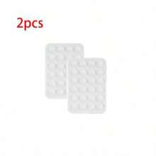 2pcs 24-Hole Silicone Suction Cup Phone Holder, Portable Mount Stand For Various Phone Cases, Non-Slip Adhesive For Video Calls, Selfie