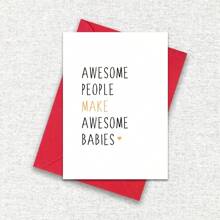 New Parents Congratulations Greeting Card With Envelope, Baptism, Pregnancy Celebration Card, Suitable For Anyone, Funny Greeting Card, Humor Card
