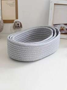 Boat-Shaped Basket, Storage Box, Desktop Clutter Storage Basket, Storage Basket, Oval Hand-Woven Basket