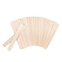 100pcs Large Wooden Craft Stick, 6-Inch (Approximately 15cm) Multifunctional Wooden Ice Cream Craft Stick Ice Cream Stick, Used For Waxing, Mixing, Craft Projects, Tongue Suppressors, Plant Labels