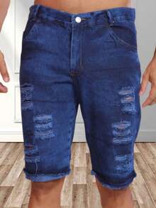 Kit 2 Men's Bermuda Shorts Destroyed Washes - 彩色 - 查看 2