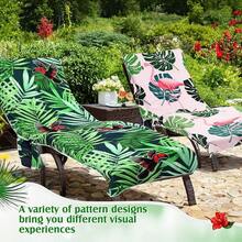 2 Pcs Lounge Chair Towel Cover With 3 Pockets, 85 X 30 Inch Beach Pool Chair Towels Microfiber Chaise Lounge Covers For Outdoor Summer Sunbathing Pool Beach Garden Lounger(Tie Dye) - 大嘴鳥,紅鶴 - 查看 4