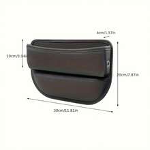 Car Seat Side Gap Storage Box, Driver&Passenger Seat Filler Organizer, Car Interior Central Armrest Pad - Black - View 7