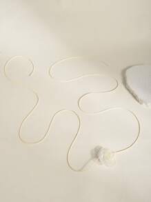 1 szt. Bohemia Ivory Lace Flower Binding Bridal Necklace,