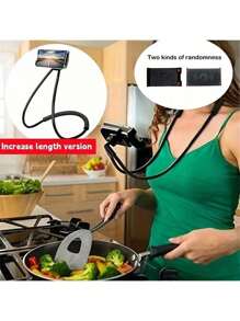 Regulowany uchwyt na telefon komórkowy 360 stopni, który utrzymuje telefon w stabilnej pozycji, umożliwiając korzystanie z niego bez użycia rąk podczas leżenia na łóżku i oglądania telewizji