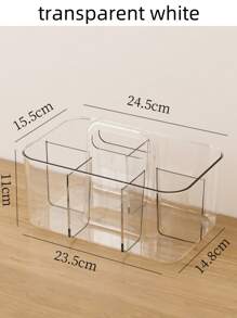 Minimalist Portable Storage Box, Suitable For Snack, Cosmetic, Office Desktop Organizer Basket, Kitchen & Bathroom Caddy, Desk Top Acrylic Transparent Storage Box, Pen Holder, Book Stand, Document Shelf