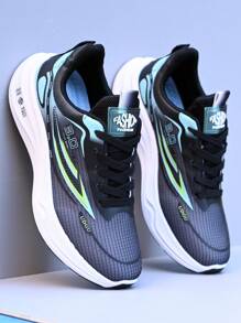 Scarpe casual leggere da uomo, scarpe da passeggio da esterno, scarpe sportive traspiranti in rete, scarpe sportive con suola in gomma antiscivolo e durevole, scarpe da corsa comode per l'estate, colore nero