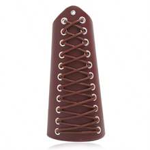 1pc Medieval Knight Style PU Leather Punk Rivet Arm Sleeve Bracers, Cosplay Accessories For Men