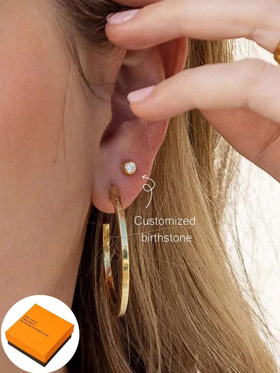 Our Simple Stud Earrings Are A Staple Every Gold Or Sterling Silver Jewelry Collection Needs. With A Cubic Zirconia Stone Front And Center, These Simple Stud Earrings Pair Well With All Of Your Other Uncommon James Ea