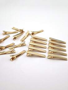 20pcs 1.5inch Gold-Color Hair Clips, Daily Wear Hair Accessories Claw Clips Hair Claws Hair Barrettes