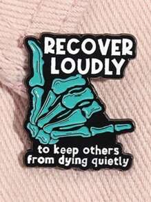 1 Stück Emaille-Anstecknadge mit Cartoon "Speak Up" Motiv, coole Dekoration für Rucksäcke und Taschen, ideales Geschenk für Freunde