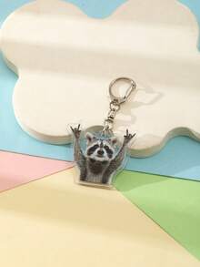 1 件亚克力可爱浣熊钥匙扣/浣熊开车/牛仔浣熊/笑脸大浣熊/拥抱浣熊/摇滚浣熊/浣熊裹毯子/动物主题钥匙扣吊坠背包装饰/包配件/书包配件/钱包吊坠/朋友的动物汽车配件哥特 Y2k 万圣节配件教师节圣诞礼物创意 - 彩色 - 查看 18