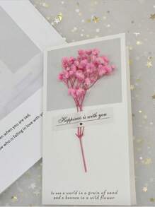 5 Stücke Blumenstrauß Dankeskarten, handgeschriebene Karten für Muttertag, Vatertag, Hochzeiten, Jahrestage, Abschlüsse, Geburtstage und andere Anlässe, Schulmaterial, Schulanfang