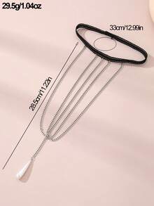 1pc Women Multilayer Chain Butterfly Star Leg Chain, Exaggerated Sexy Lace Elastic Rope Leg Chain, Suitable For Daily Wear,Gift - Multicolor - View 11