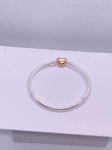 1 pièce Bracelet de style pour femmes, perles de charme pour base de bracelet à breloques DIY avec fermoir. Convient pour un port quotidien, parfait pour les jours fériés, les cadeaux d'anniversaire, base de bracelet