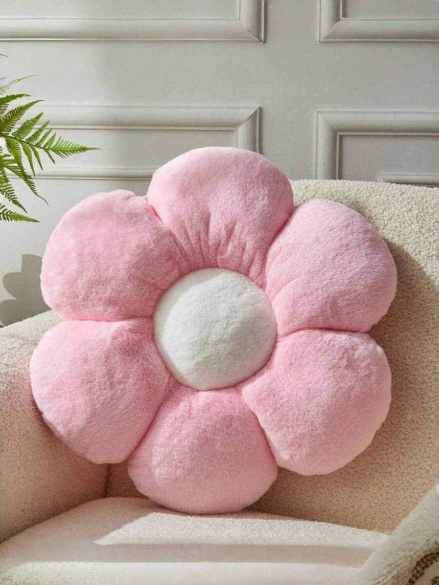 1pc Floral Decorative Throw Pillow, Cute & Soft Flower Plush Pillow, 11.8"/15.7" Floral Cushion Floor Mat For Spring, Bedroom Living Room Decor, Spring Birthday Gift For Family & Friends