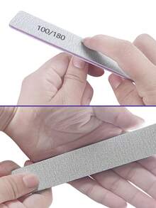 5/25 Professional Nail File, 180/100 Grit Nail File, Suitable For Natural Nails, Double-Sided Washable Fine Textured Nail File, Suitable For Home And Salon Use - Multicolor - View 3