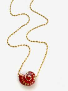 Nuevo collar de mujer de acero inoxidable con cuentas y colgante de concha cerámica, collar de moda multicolor personalizado para vacaciones, viajes y uso diario