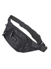 1pc Universal Nylon Sports Fanny Pack For Men & Women - Solid Color, Non-Waterproof, Zippered Waist Bag With Adjustable Strap For Hiking, Travel, Camping, Running & Outdoor Activities