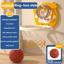 Mini Basketball Wurf-Spiel mit Saugnapf-Rückwand, familienfreundliche Aktivität für drinnen für Jungen und Mädchen von 3-5 Jahren, fördert Motorik und Koordination, perfektes Geburtstagsgeschenk