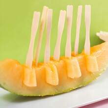 100pcs/200pcs/300pcs, High-Quality Wooden Fruit Fork, Disposable Dinner Fork, Perfect For Party Events, Suitable For Cocktail, Fruit, Pastry, Dessert, Bamboo Mini Fork, Appetizer Fork