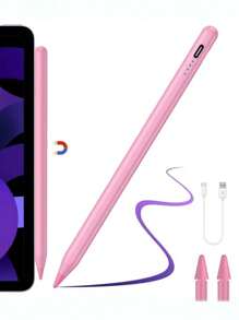 1 قلم متوافق مع أجهزة iPad من طراز iPad 2018-2024، بطارية ليثيوم أيون سعة 90 ميللي أمبير ساعة، شحن أسرع، رفض للبقع، حساسية لميلان، متوافق مع قلم Apple،قلم تنسيقي لأجهزة iPad 10 / 9/8/7/6، iPad Pro11/12.9/13بوصة M4، iPad Air 3/4/5/M2، iPad Mini 5/6 [بدون وظيفة الشحن المغناطيسي]