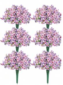 2PCS/4PCS/8PCS 13.78Inch Simulation Flower Butterfly Orchid Outdoor Fake Flower Decoration Anti UV Non Fading Human Hanging Plant Morning Glory Garden Porch Balcony Decoration
