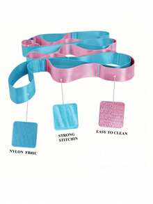 Taśma rozciągająca do jogi 14 pętli, elastyczna taśma do ćwiczeń z pętlami na nogi, taśma rozciągająca powięź odpowiednia do ćwiczeń, pilatesu i gimnastyki, dla mężczyzn i kobiet