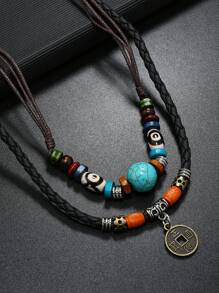 1pc Bohemian Style Necklace Accessory, Displays Unique Personalized And Style, Versatile Casual Decoration For Men And Women