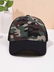 1pc Camouflage Mesh Breathable Quick Dry Baseball Cap, Suitable For Boys, Outdoor Activities In Spring And Summer, Summer Sun Protection - Multicolor - View 7