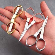Set Of Four Embroidery And Sewing Scissors - Vintage Stainless Steel Precision Craftsmanship For Fabric And Thread Cutting - A Must-Have For Tailoring And Needlecraft