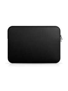 1pc Solid Color Casual Laptop Inner Sleeve Bag, Fits 11.6/12.5/13.3/14/15.4/15.6/16/17 Inch Laptops - Black - View 2