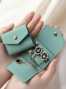 Portable Multifunctional Small Jewelry Roll Bag Storage Bag Mini Storage Newspaper Earrings Ring Necklace Storage Bag, Suitable For Travel, Vacation, School Rebate, Vacation Camping, Send Girlfriends, Send Girlfriends, Send Mom, Send Their Own Perfect Holiday Gift! Back To School