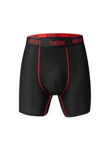 5 piezas Ropa interior ajustada y cómoda para hombres - Calzoncillos tipo bóxer largos y sueltos, cómodos para primavera, entrenamiento, deportes y uso casual - Suave, ligero, pantalones largos planos para hombres.