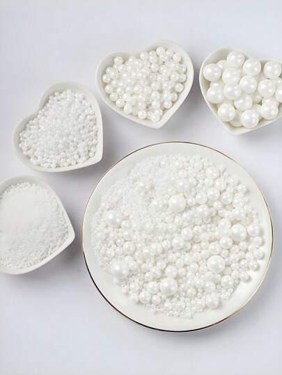 85g/3oz Weiße Streusel Perlenkugel Kuchen Dekoration, für Hochzeit Geburtstag Party weiße Perlenkugel Kuchen, Bonbons, Schokolade, Kekse DIY Dekorationszubehör