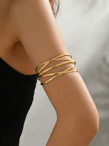 1 Stück goldenes Armreif-Set im antik-griechischen Stil Oberarmschmuck für Frauen, bohemian Accessoires, Goldarmbinde, Armreif, Oberarmschmuck