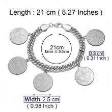 1pc Turkish Coin Bracelet For Women Men Turkey's Ancient Coins Banglet Turk Jewelry Gold And Silver Color