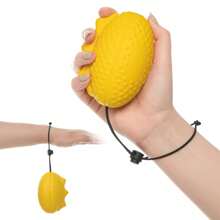 1 Stück Therapie Ball für Erwachsene und Senioren mit verstellbarem Handgelenkgurt, Handtrainer für Kraft, Handmassageball