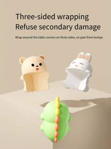 2pcs Soft Rubber Edge Guard Corner Protectors, Cartoon Design Corner Bumper Strips For Table, Window, Child