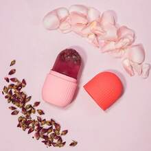 Professional Ice Roller For Face & Eyes - Cryotherapy Facial Massager With Moldable Cubes | Reduce Puffiness, Contour Skin & Boost Glow | Leakproof Reusable Design For Spa-Like Skincare (Morning/Post-Workout/PM Routine) - Pink - View 6