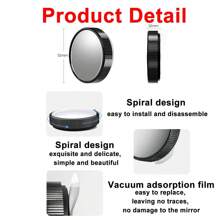 Car Blind Spot Mirror, Round HD Glass Framed Convex Rearview Mirror With Wide Angle Adjustable Suction Cup For Cars SUVs And Trucks