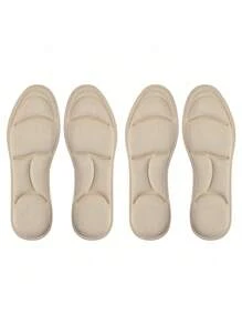 2 Pairs 5D Memory Foam Shoe Insoles, Comfortable High Resilience Thick Insoles With Arch Support For Running & Sports Shoes