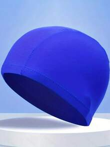 1 pieza Gorro de natación de alta elasticidad, de uso universal para adultos, de unicolor y estampado, empaquetado individualmente en cartón, esencial para la playa, accesorio de playa, flotador de piscina