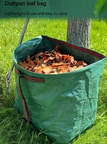 1pc Leaf Bag, Semi-Circular Scoop Shape, Large Capacity Foldable Horizontal Garden Leaf Bag, Outdoor Use