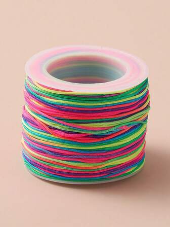 1卷尼龍線彩色5000cmDIY尼龍細繩適用於手鍊,串珠,項鍊,流蘇邊工藝,風鈴,珠寶製作