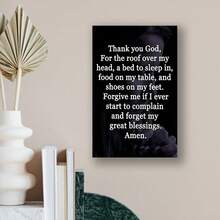 Framed 14+ Years Inspirational Religious Wall Art Canvas Print Posters- Thank God For Blessings Quote, Christian Faith Jesus Decorative Artwork - Spiritual Home Decor For Living Room, Bedroom - Thoughtful Gift For Holidays, Easy Hang - Framed - View 4